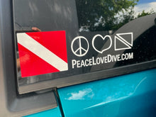 Load image into Gallery viewer, ADC Peace Love Dive Car Decal
