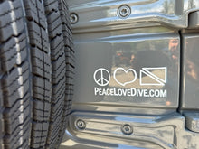 Load image into Gallery viewer, ADC Peace Love Dive Car Decal
